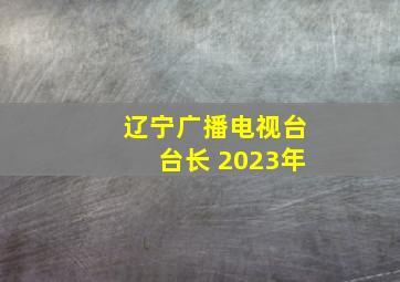 辽宁广播电视台台长 2023年